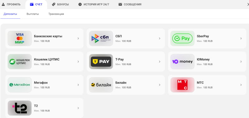 Платежные методы